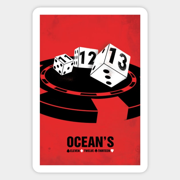 Oceans 11 Trilogy Magnet by Phil Shelly Creative